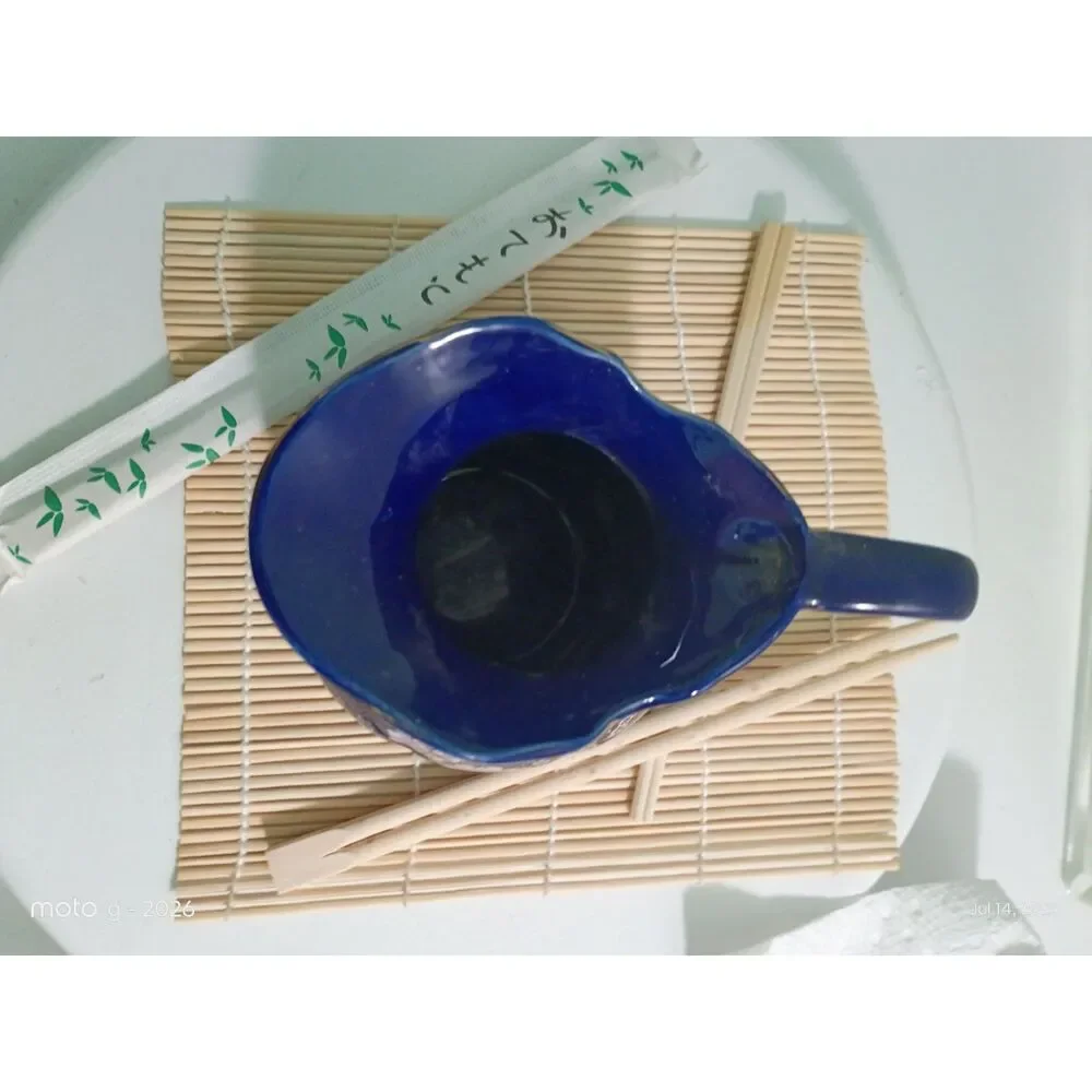 Vintage Japanese Cobalt Blue Pitcher Gold Pheasant Floral Kutani Style 5